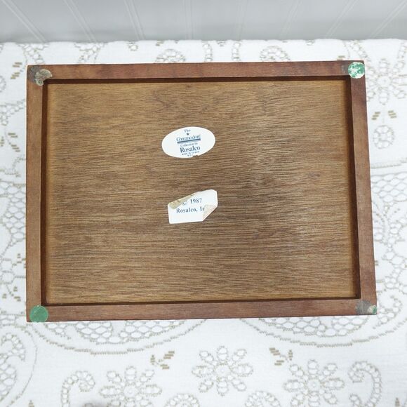 Vintage 1987 Rosalco Commodore Wood Jewelry Box Carved Ducks Mallard Design - Picture 2 of 13